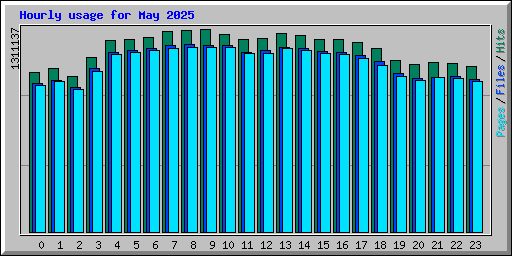 Hourly usage for May 2025