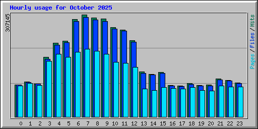 Hourly usage for October 2025