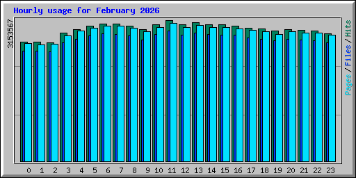 Hourly usage for February 2026