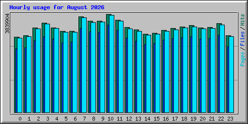 Hourly usage for August 2026